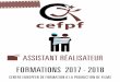 FORMATIONS 2017 - Audiovisuel & Cinéma à Paris | CEFPF