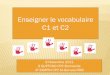Enseigner le vocabulaire C1 et C2 - ac-grenoble.fr