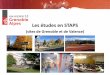 Les études en STAPS - Université Grenoble Alpes