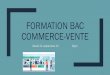 Formation bac commerce-VENTE