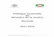 Politique sectorielle du Ministère de la Justice Burundi 