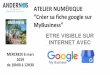 ATELIER NUMÉRIQUE “Créer sa fiche google sur MyBusiness”
