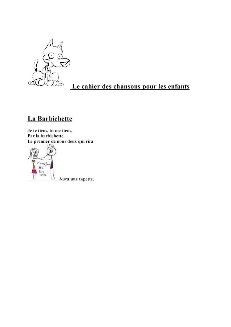 (PDF) Le cahier des chansons pour les enfants La Barbichette ...